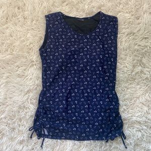 Like NEW navy and white anchors Modest Swim Top Modli Calypsa Medium